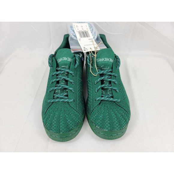 Adidas Pharrell Superstar Primeknit Dark Green Shoes Youth 4Y Womens 5.5 S42928 - Picture 9 of 11